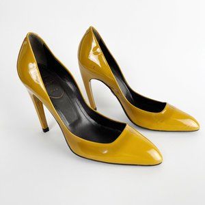 Size 34 Roger Vivier Paris Patent Leather Pointed Toe Stiletto High Heels